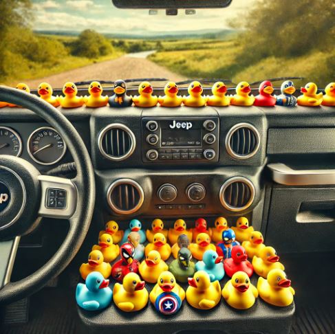 Ducks as Dashboard Decor